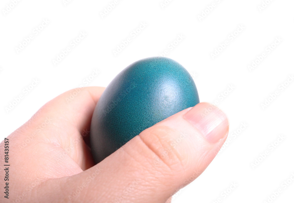 Easter egg in hand Easter egg in hand
