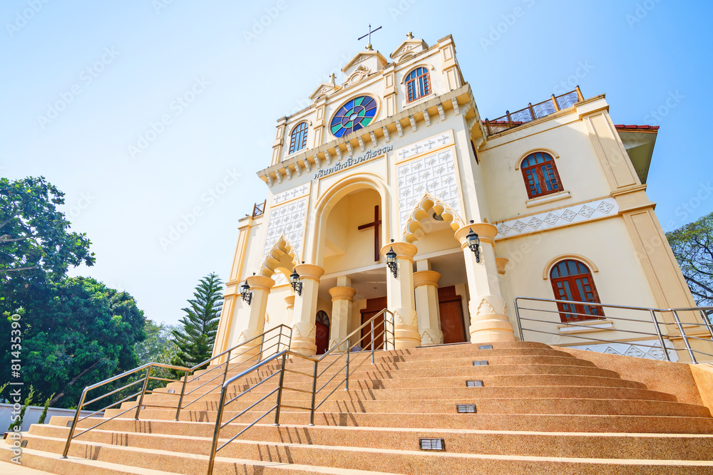 Fototapeta premium Suebnathitham church, located in Chiang Mai, Thailand.