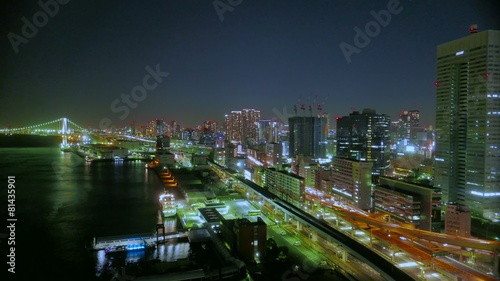 Wallpaper Mural Tokyo bayside night scape. Torontodigital.ca