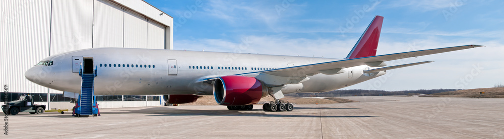 Fototapeta premium Panoramic passenger airplane