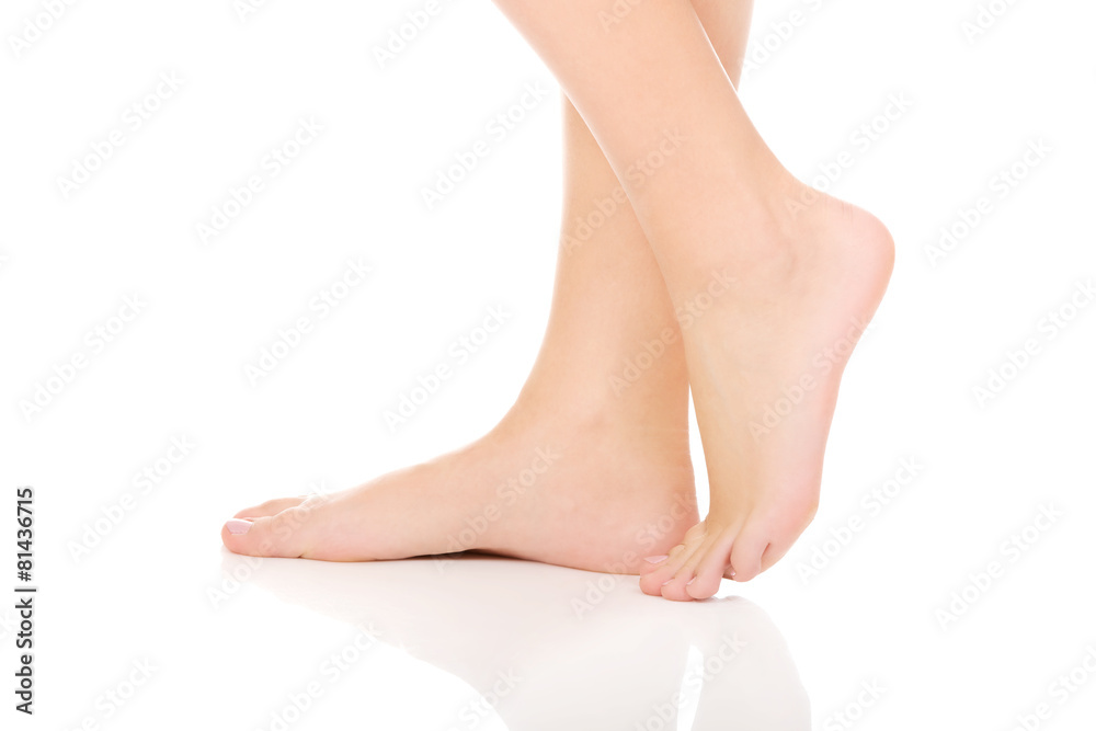 Woman's bare feet.