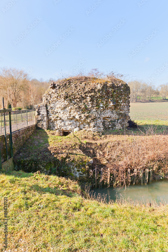 Obraz premium Ruins of ramparts in Provins France. UNESCO site