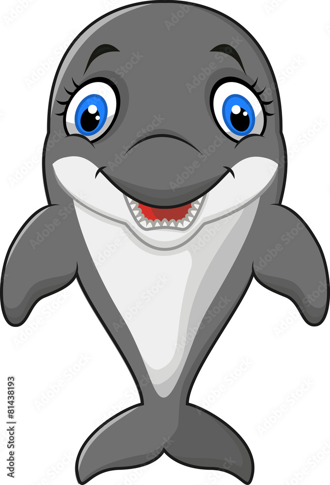 Cartoon funny dolphin Cartoon funny dolphin