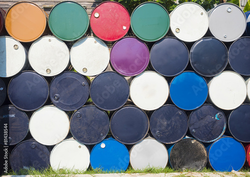 metal barrel, oil container