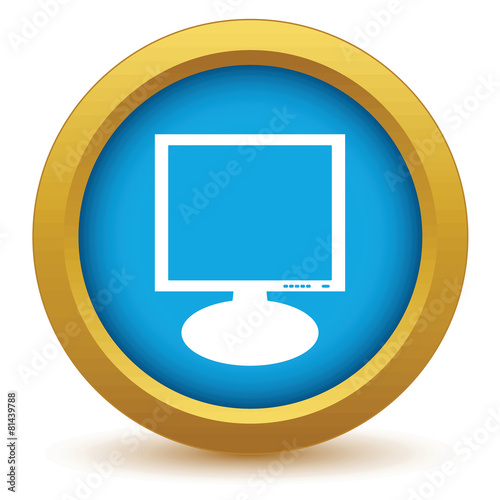 Gold monitor icon