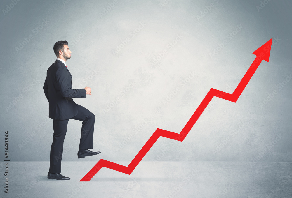Climbing on red graph arrow Climbing on red graph arrow