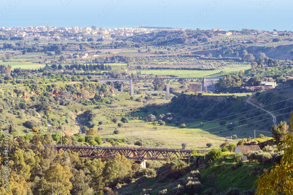 Three bridges over the Valley of the Temples, Agrigento