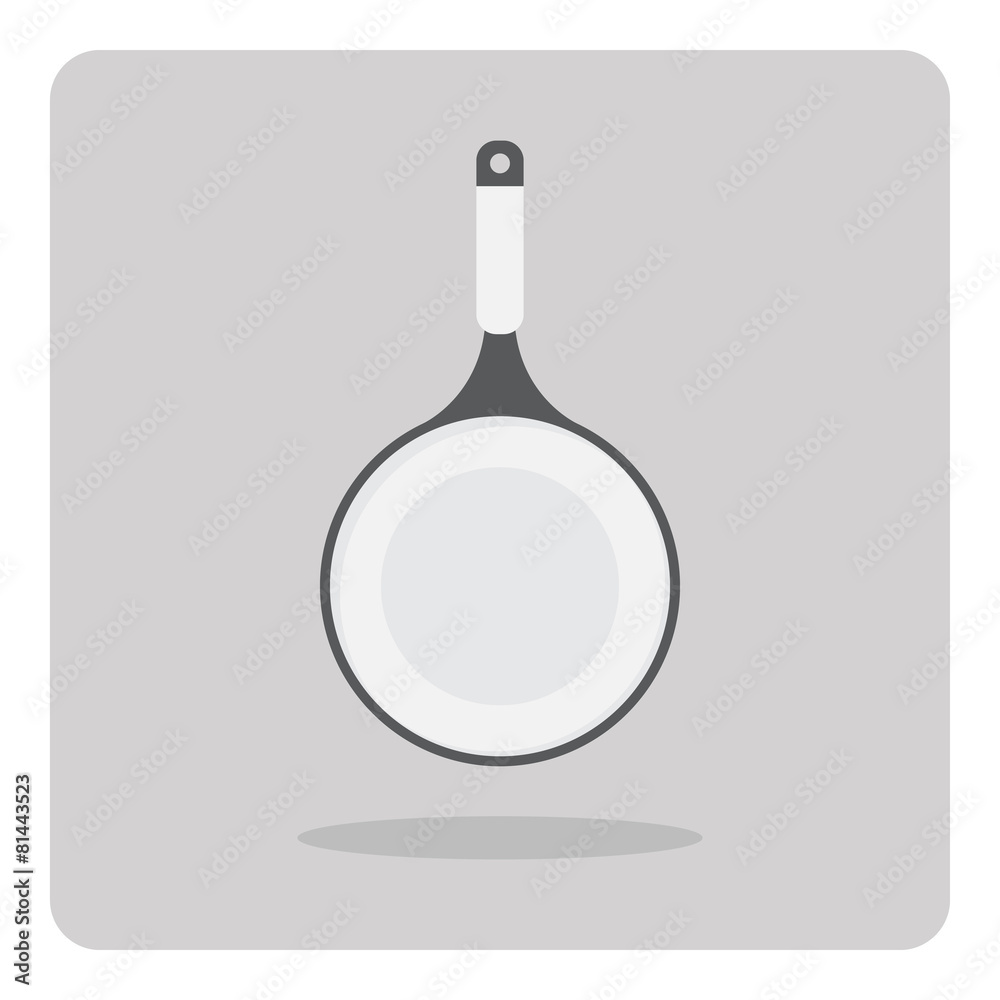 Vector of flat icon, flying pan on isolated background Vector of flat icon, flying pan on isolated background