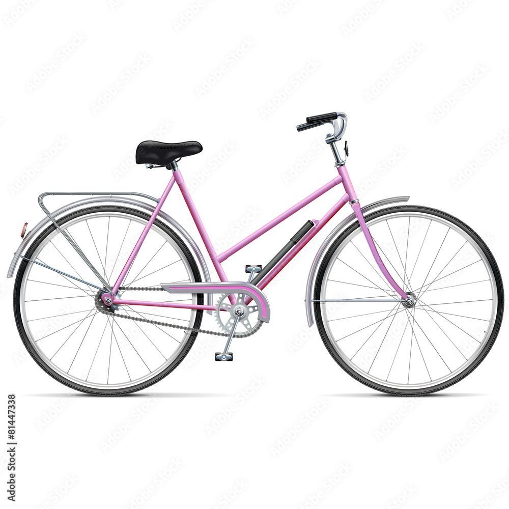 Obraz premium Vector Female Bicycle