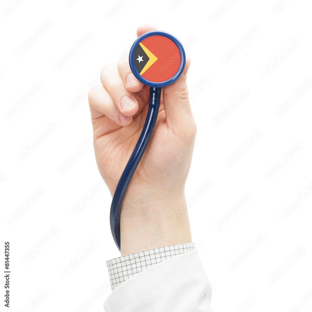 Fototapeta premium Stethoscope with flag series - East Timor