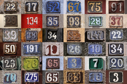 Collection of House numbers