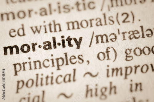 Dictionary definition of word morality