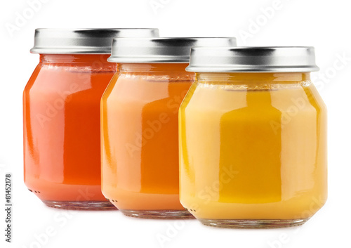 Baby food in glass