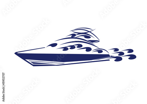 Stylized yacht