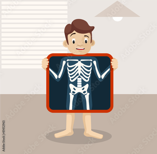 Vector x-ray flat illustration