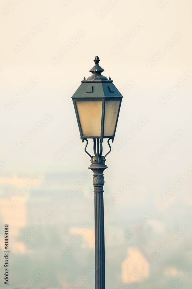 Ornate lamp closup photo