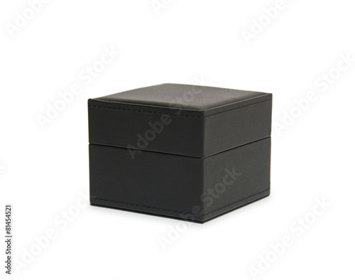 black gift box isolated on white