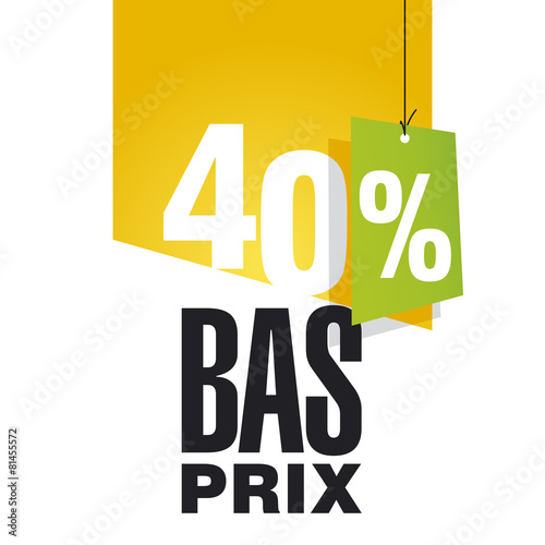 40 pour cent bas prix fond jaune