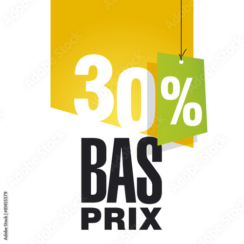 30 pour cent bas prix fond jaune
