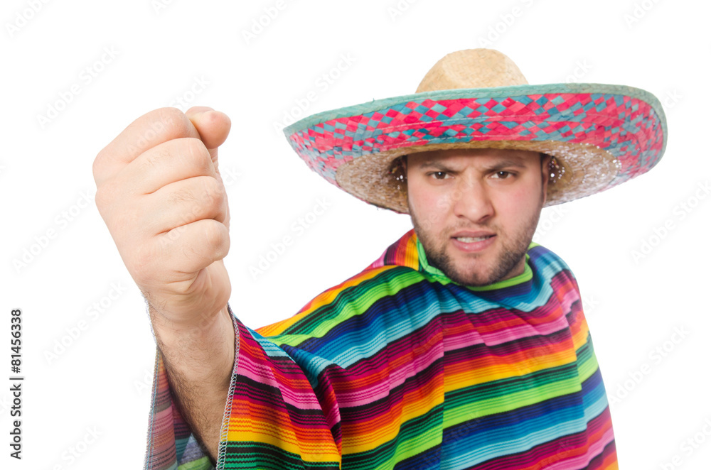 Funny mexican isolated on white