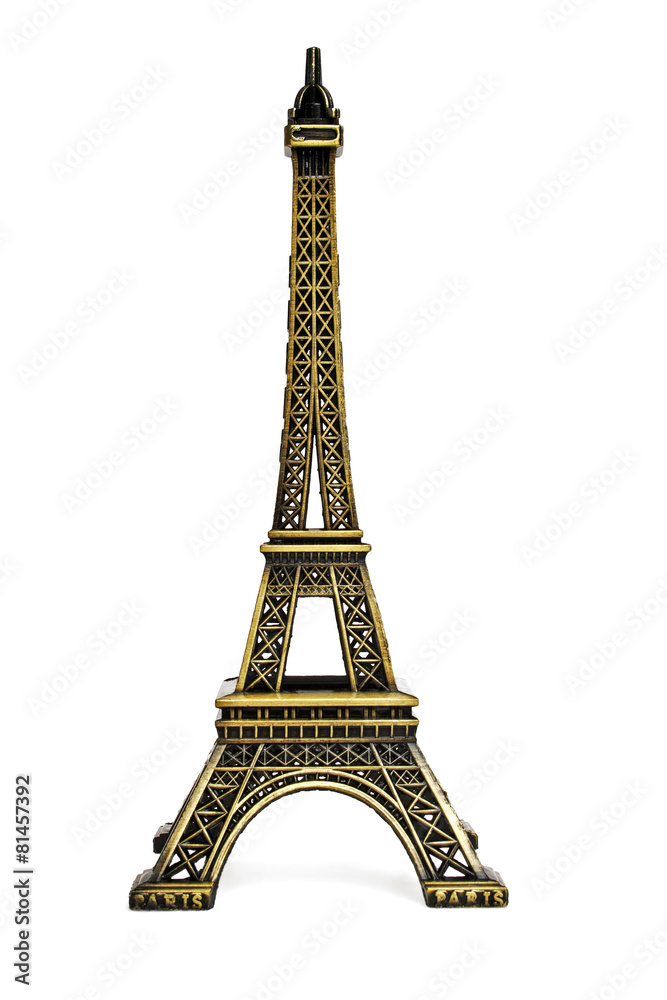 Eiffel Tower Statue, isolated on a white background
