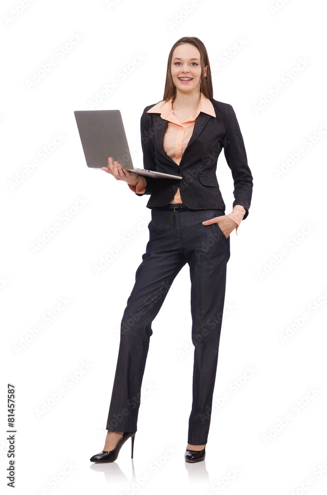 Working lady isolated on white Working lady isolated on white