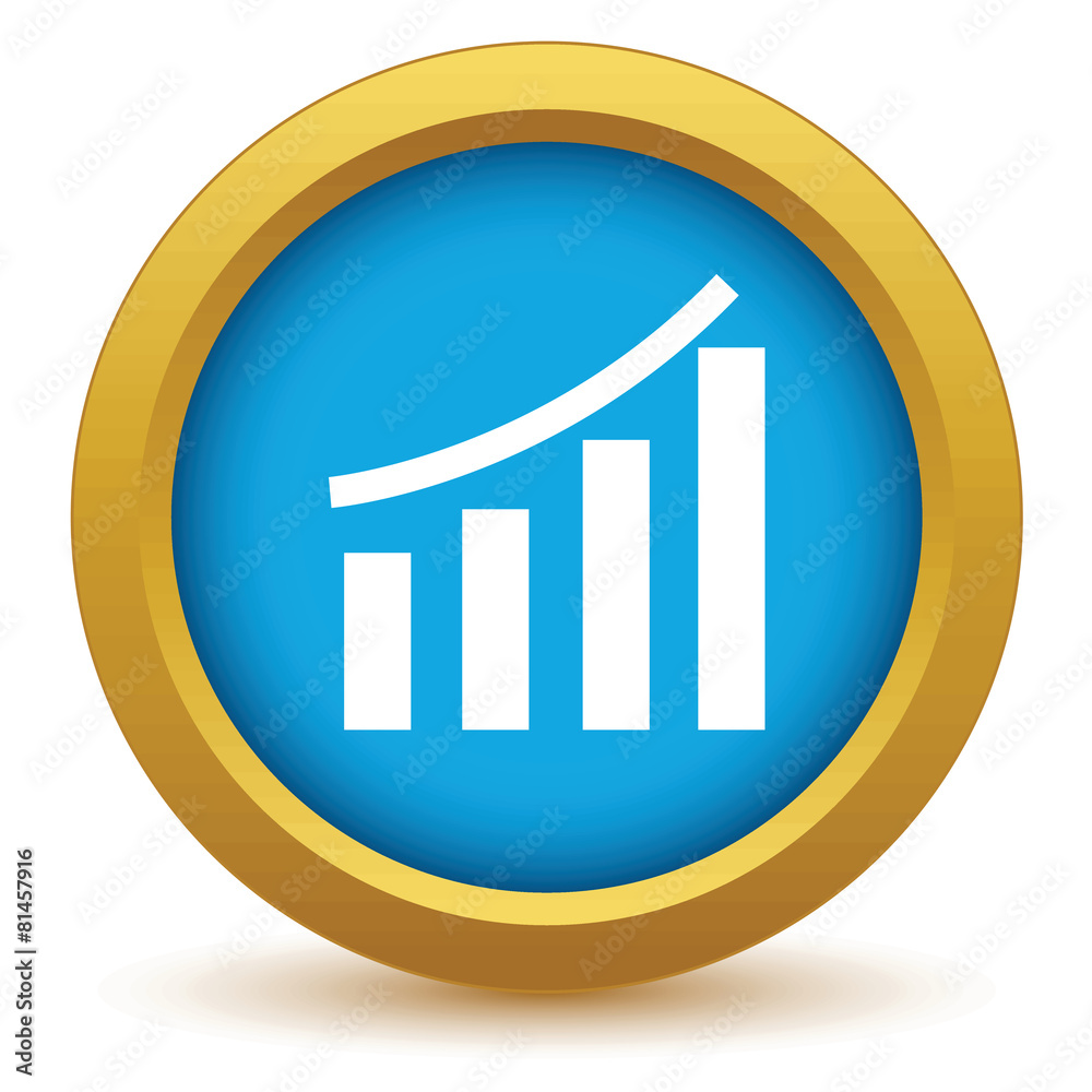 Gold growing graph icon Gold growing graph icon