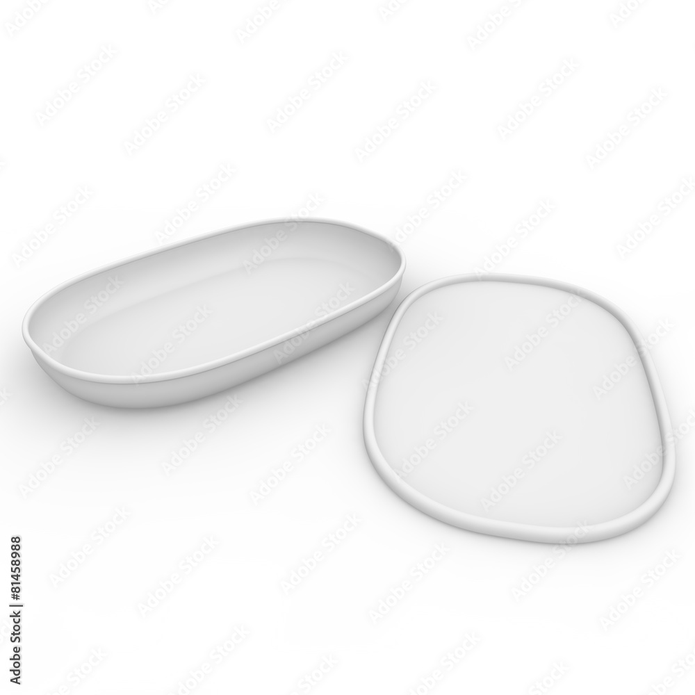 White empty jar with a lid White empty jar with a lid