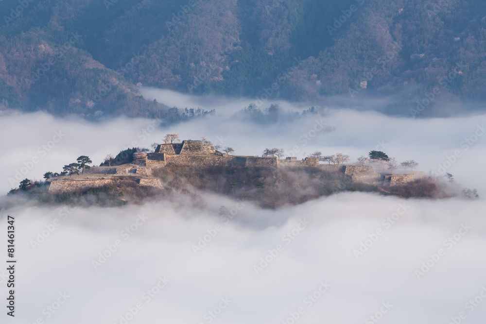 Fototapeta premium 雲海に浮かぶ竹田城跡