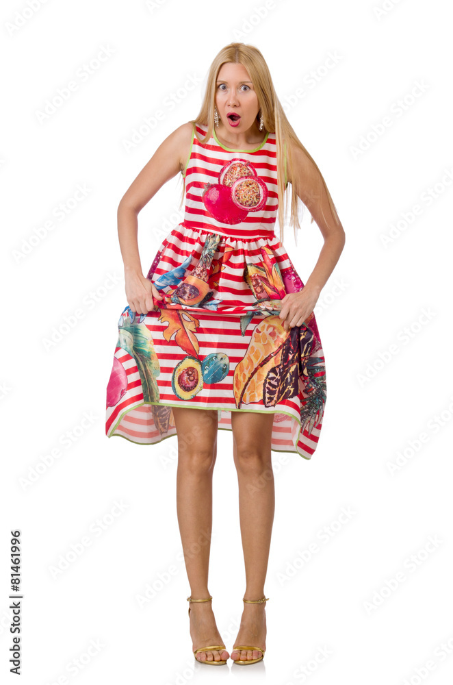 Emotional woman isolated on the white Emotional woman isolated on the white