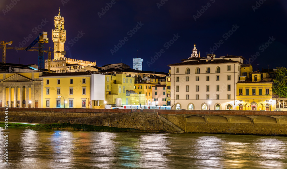 View of Florence over the River Arno - Italy