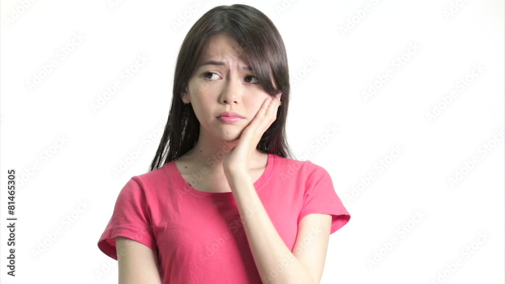 Chinese Woman Thinking and Having a Eureka Moment Chinese Woman Thinking and Having a Eureka Moment