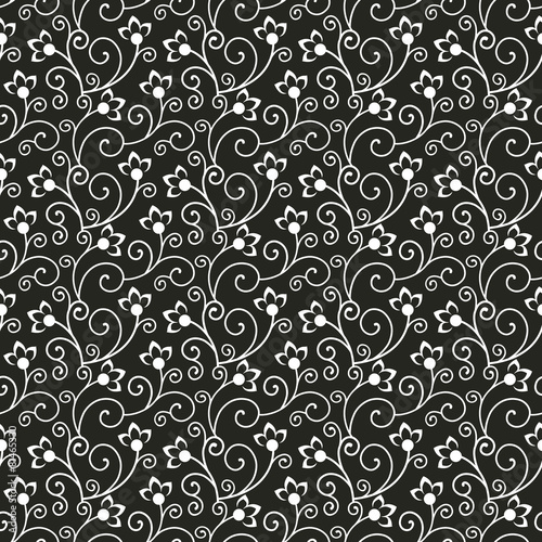 Seamless floral pattern. Vector background.