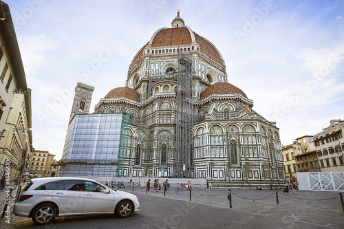 Cathedral of Saint Mary of the Flower in Florence in Italy in su