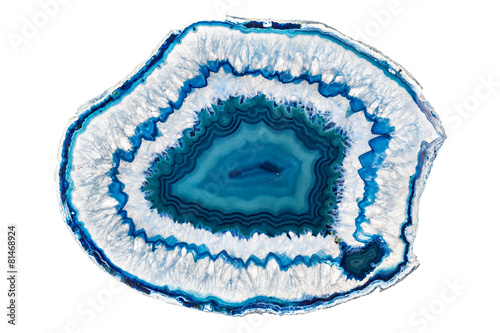 Blue agate crystal