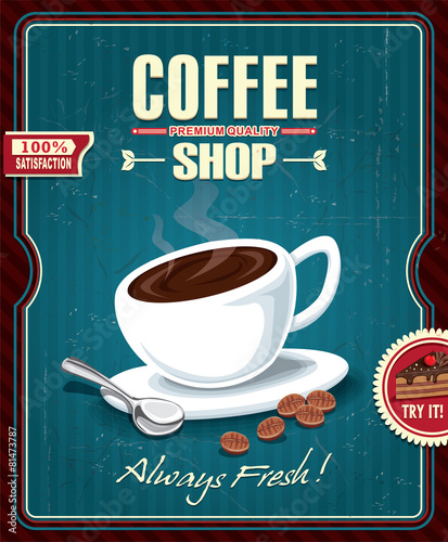 Vintage coffee poster design