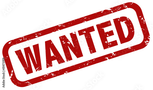 Wanted stempel rot