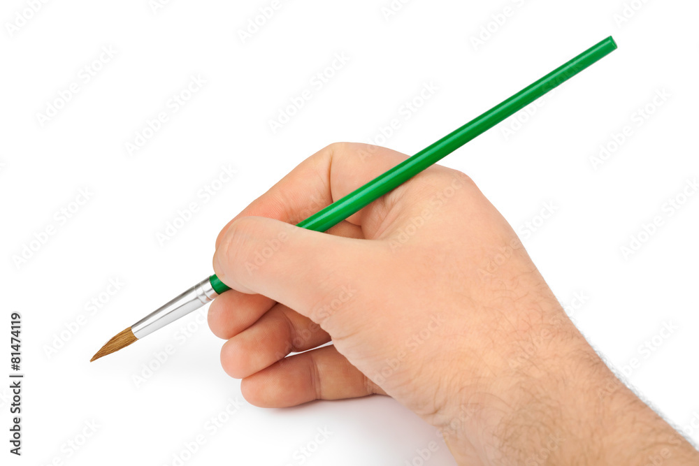 Hand with paintbrush Hand with paintbrush