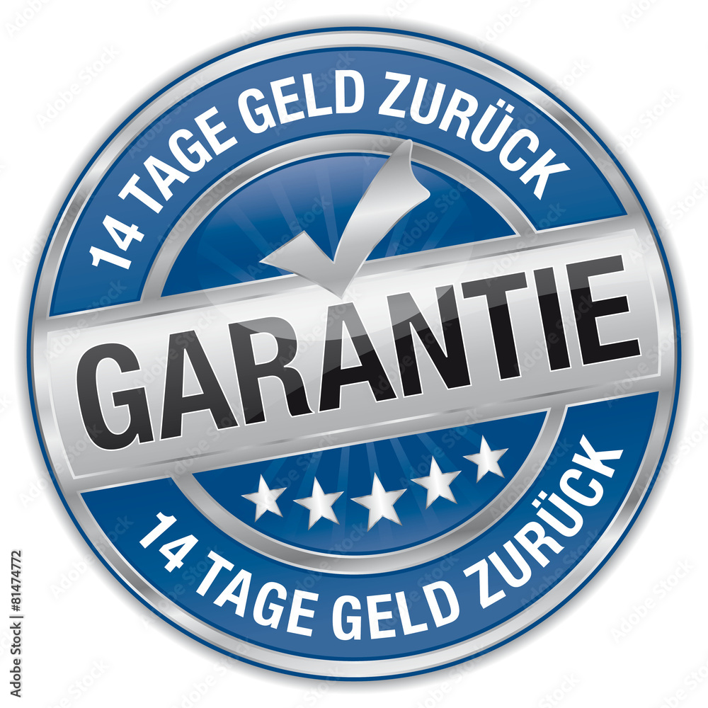 14 Tage Geld zurück Garantie Stock Vector Adobe Stock