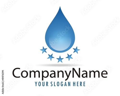 water droplets logo image vector