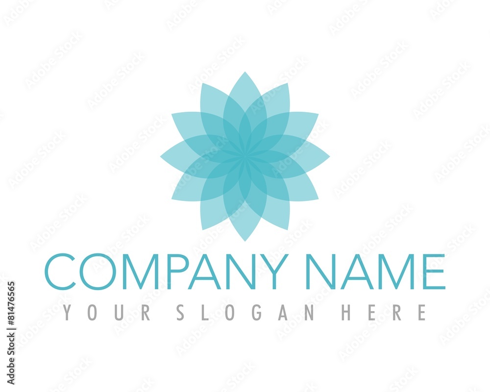 flower lotus blue ornament logo image vector flower lotus blue ornament logo image vector