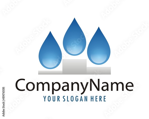 water droplets logo image vector