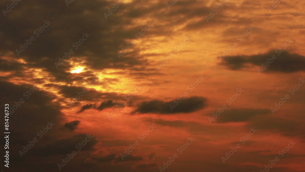 beautiful red sky with sun on sunset beautiful red sky with sun on sunset