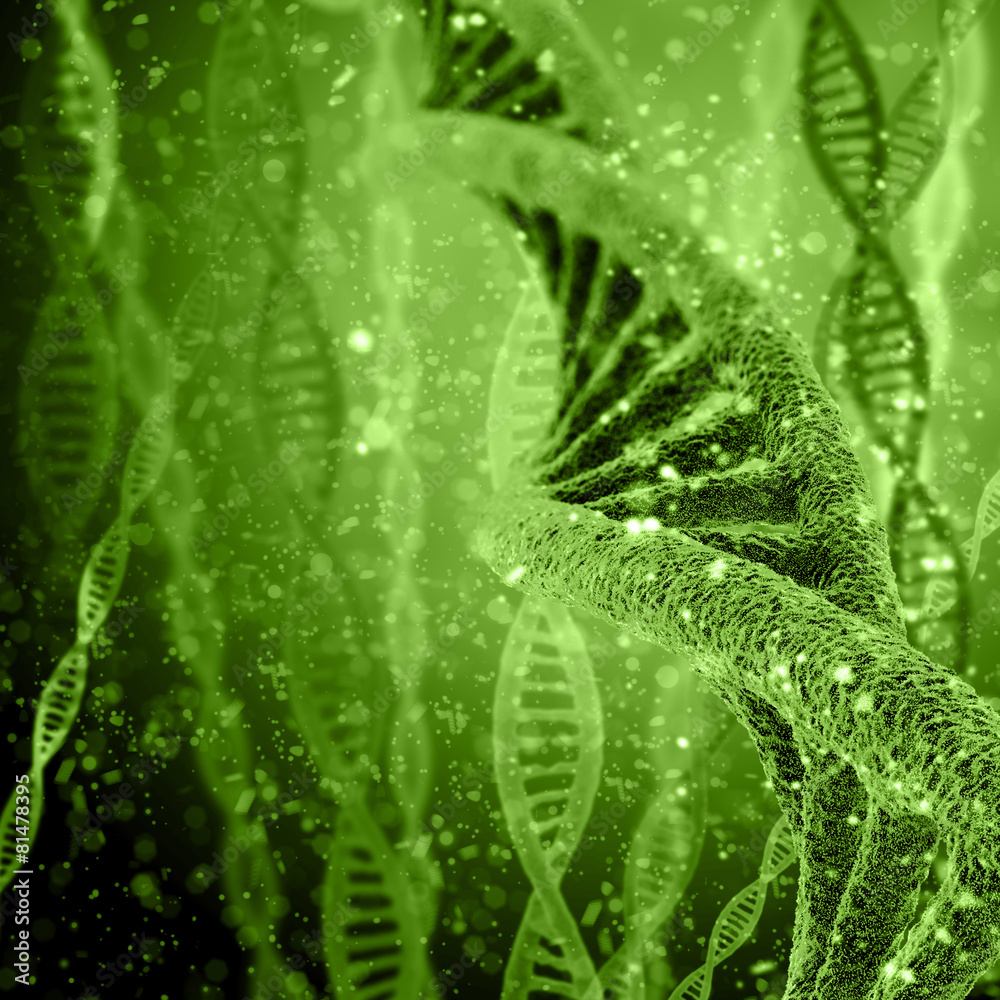 Digital illustration DNA structure in colour background Digital illustration DNA structure in colour background