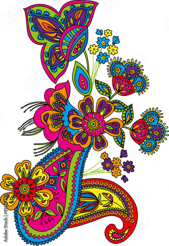 Traditional flower illustration