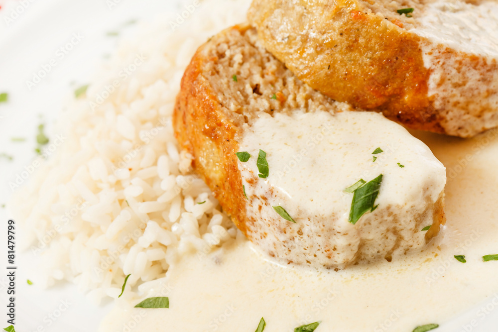 rice with meat loaf