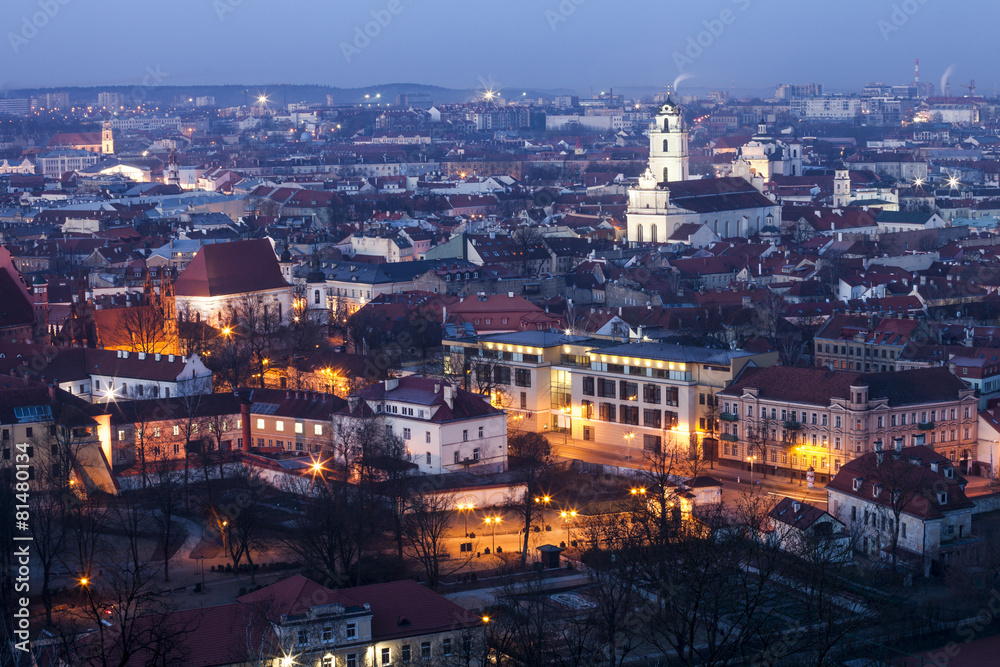 Vilnius Old Town at dawn time