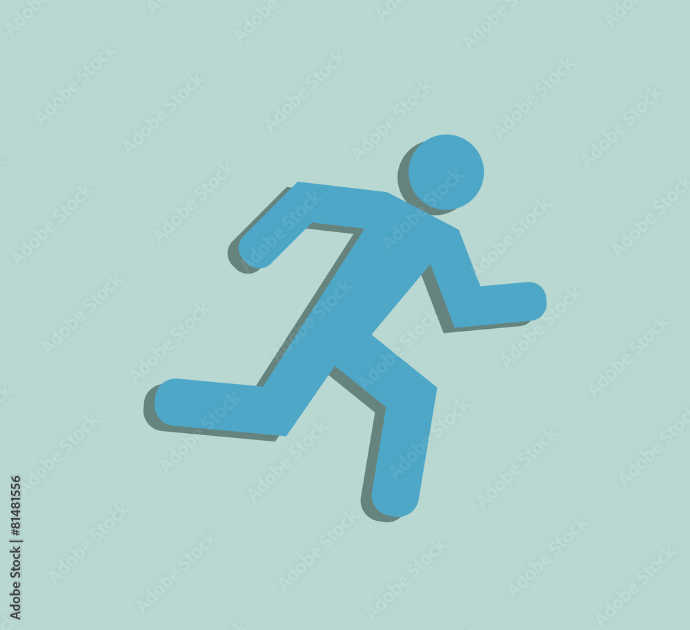 running man person flat icon running man person flat icon