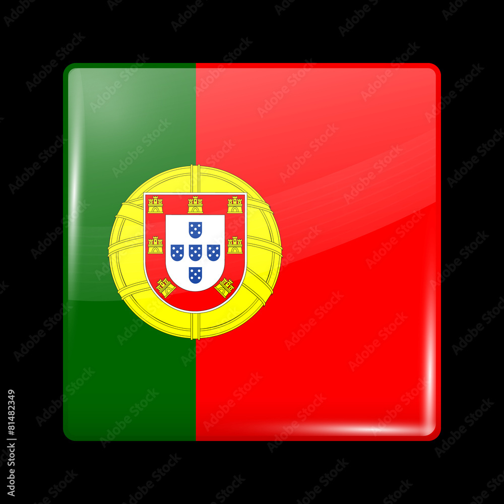 Flag of Portugal. Glossy Icons