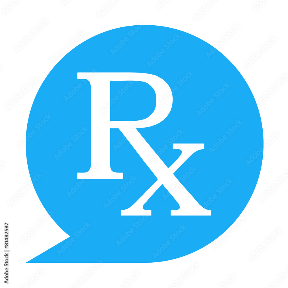 Icono texto RX azul Icono texto RX azul